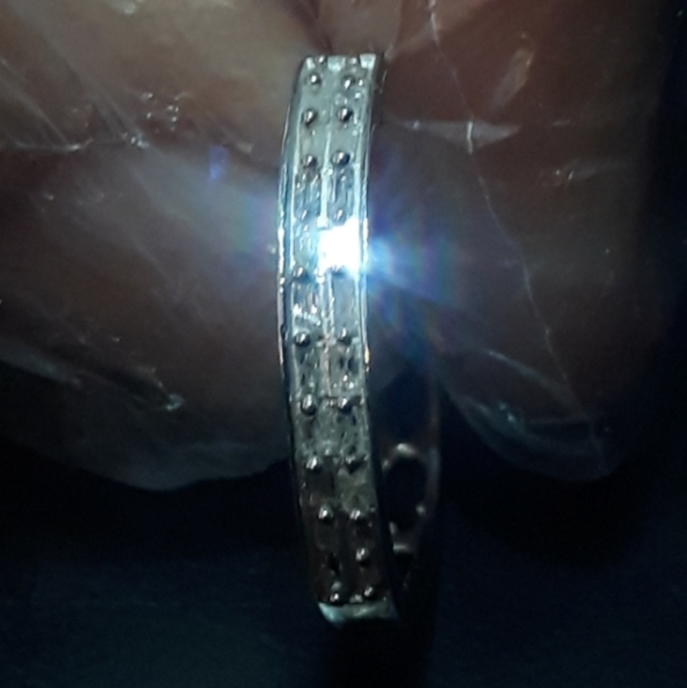 Genuine Diamond Pave Hoop Earrings Z5